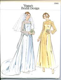 Vogue 2980 Vintage 1970s Bridal Wedding Gown Sewing Pattern Etsy Vintage Wedding Dress Pattern Wedding Gown Patterns Gown Sewing Pattern