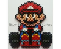 Super Mario Kart Super Mario En Kart De Perles Par Beadspixelart Billes De Fer Hama Beads Disney Perles A Repasser
