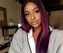 Deep Purple Hair Justine Skye Magenta Hair Deep Purple Hair Dyed Hair Purple