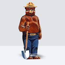 Smokey the bear porcelain sign (antique 1956 please help smokey prevent forest fires sign, vintage forestry safety signs). National Symbols Cache Smokey Bear Fire Danger Sign Right