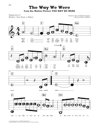 C em let me photograph you in this light f g in case it is the last time. The Way We Were Sheet Music Barbra Streisand E Z Play Today