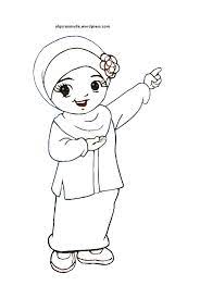 Gambar contoh gambar mewarnai anak muslim terbaru gambarcoloring via rebanas.com. Mewarnai Anak Muslim