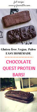 Double Dark Chocolate Homemade Quest Bars Gf Vegan Paleo Www G Freerd2be Com Protein Bar Recipes Homemade Quest Bars Healthy Sweets