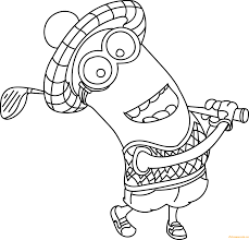 Minion coloring pages video for kids, this video is coloring 2 cute minions that is kevin and jerry. Kevin Playing Golf Coloring Pages Cartoons Coloring Pages Coloring Pages For Kids And Adults