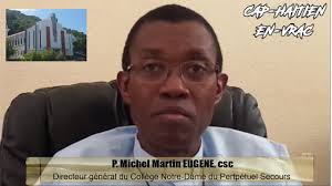 Le DG du Collège Notre Dame, Père Michel Eugène, s’adresse à l’association  des anciens étudiants