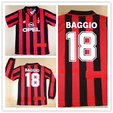 Find great deals on ebay for ac milan vintage jersey. Top Quality Retro Ac Milan Jersey Maldini Roberto Baggio 94 96 Retro Jersey Soccer Accessories Accessories Pink Accessories Curtainjersey Jumper Aliexpress