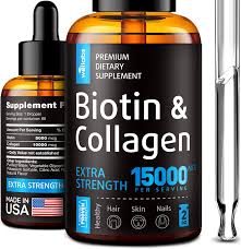 Keratin is the best source for growth and glow in your hair, and biotin improves the infrastructure of keratin. Premium Biotin Collagen Hair Growth Drops Potent Us Made Hair Growth Product Healthy Skin Nails Liquid Biotin Collagen Supplement For Best Absorption Perfect Hair Growth
