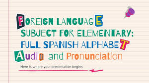 4, d · d ; Spanish For Elementary The Alphabet Google Slides Ppt