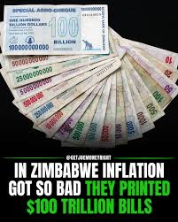 Image result for zimbabwe billion dollar note