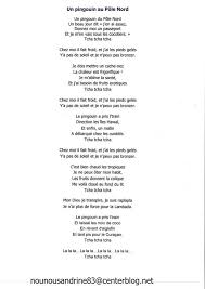 Nounousandrine 83 Chanson Pingouin Chansons Comptines Pole Nord