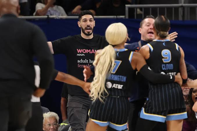 Former NBA player Enes Kanter Freedom ejected from WNBA game after heated confrontation with Chicago Sky star Natasha Cloud