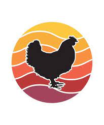 Chicken Retro Sunset Design Template In 2022 Creative Unique
