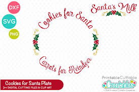 Cookies For Santa Plate Svg 143689 Svgs Design Bundles