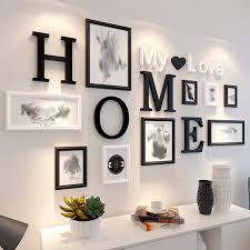 Photo Mur Simple Moderne Photo Decoration Murale Salon Salon En Bois Massif Cadre Photo Combinaison Crea Family Wall Decor Home Decor Family Picture Frame Wall