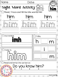 Sight Word Activity First Grade Inside You Will Find 41 Sight Word Worksheets First Grade Pages After A Word Activities Sight Word Worksheets Sight Words
