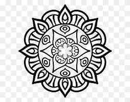 Free printable mandalas coloring pages. Mandala Coloring Book Flower Mandala Textile Symmetry Monochrome Png Pngwing