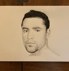 Saw a recent post regarding Oscar De La Hoya so thought I'd share my pencil  sketch from last year, presented to the man himself at Golden Boy  headquarters. My signed copy is