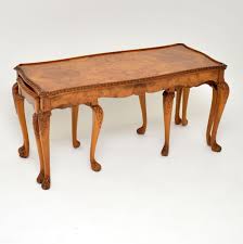 21 w x 18 d x 20 h. Antique Queen Anne Style Walnut Nesting Coffee Table Marylebone Antiques