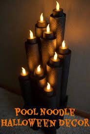 Pool noodle hacks are all the rage here are some of the most original diy halloween pool noodle costumes ever. Recycled Pool Noodle Halloween Flameless Candle Decor