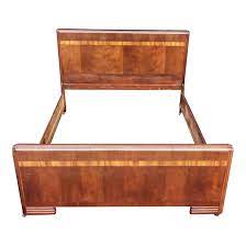 Originally purchased for a family member, the set did not work out as planned. 1930 S Art Deco Waterfall Style Bedframe Chairish