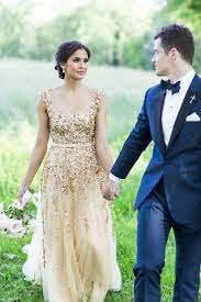 Modern Gatsby Inspired French Wedding Sparkly Gold Dress Wedding Dresses Unique Traditional Wedding Dresses Gold Wedding Dress