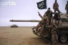 tank heading north of saudi arabia tank american soldiers stock photography