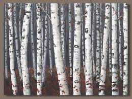Framed Birch Tree Wall Art Autumn Birch Trees Painting Abstract Painting White Birch Rust Gray White Abstract Landscape Birch Forest Birch Trees Painting Tree Painting Tree Wall Art