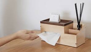 3隔间竹木收纳盒球童纸巾架 遥控器 wood accessories tissue case wooden boxes