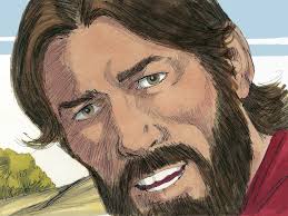 FreeBibleimages :: Jesus questions and reinstates Peter :: Peter is asked  three times by Jesus about his love for Him (John 21:1-25)