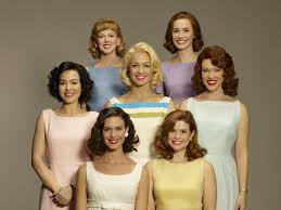 Bright 60s Pastels On The Cast Of The Astronaut Wives Club The Astronaut Wives Club Fashion Tv 1950s Fashion Hair