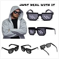 Deal With It Glasses Thug Life Meme Pixelated Sunglasses 8 Bit Style Mlg Shades Wish