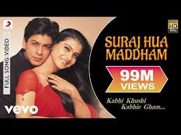Lyrics Of Suraj Hua Maddham From Movie Kabhi Khushi Kabhie Gham 2001 Lyricals Sung By Sonu Nigam Hindi Lyrics Indian Movie Lyrics Hindi Di 2020 Lagu Video Youtube