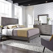 Supported by angled solid american walnut, rich brass details support the craftsmanship and beauty of real wood. Belle Furnishings Modern Farmhouse 4 Piece King Bedroom Set In Dusty Charcoal Nebraska Furniture Mart