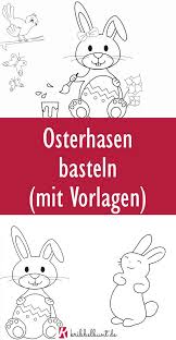 Osterhasen Basteln Mit Kindern Mit Vorlage Ganz Einfach In 2020 Osterhasen Basteln Kinder Osterhasen Basteln Vorlagen Vorlage Osterhase