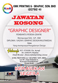 Pereka grafik jobs now available. Kmk Printing On Twitter Salam Sejahtera Jawatan Kosong Pereka Grafik Kemasukan Segera Kemahiran Adobe Photoshop Illustrator Indesign Email Resume Anda Finance Kmkprinting Com My Jawatankosong Design Kmkprinting Https T Co Tqpabx3qer