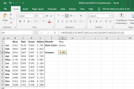 How To Use The Index And Match Function In Excel