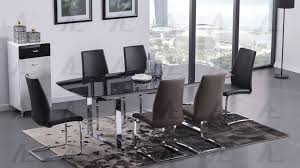 Dining table and chair sets. Liam Black Glass Top Extendable Dining Table Las Vegas Furniture Store Modern Home Furniture Cornerstone Furniture