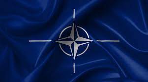 The blue color symbolizes the atlantic ocean, while the circle stands for unity. North Atlantic Treaty Organization Flag Nato Flag Photo 655 Motosha Free Stock Photos