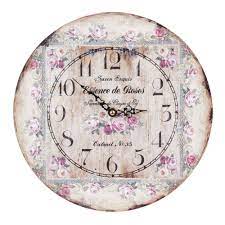 Für extra stauraum können sie bretter an der unterseite der abstandsklötze montieren. Clayre Eef Vintage Wanduhr Nostalgie Uhr Landhausstil Shabby Chic Rosen Romantik Schabby Schick Wanduhr Landhausstil