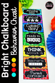 Behavior Clip Chart Chalkboard Brights Classroom Decor