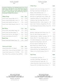 Menu At The Champaign Bar On The 5th Floor Of Harvey Nichols Knightsbridge In London 8 Of 9 Harvey Nichols Knightsbridge In London Harvey Nichols Cham