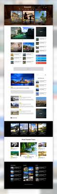 Travel Blog Or Magazine Free Psd Template Psdfreebies Com Psd Template Free Blog Templates Free Travel Blog