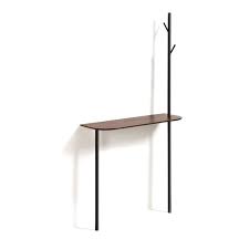 Console Avec Portemanteau Marcolina 80 X 160 Cm Noir Naturel Kave Home La Redoute Porte Manteau Mural Console Porte Manteaux