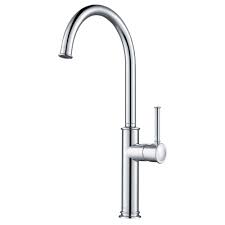 single handle kitchen bar faucet in chrome