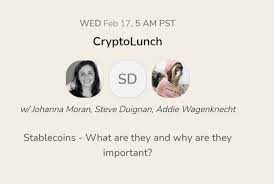 Head of ecosystem advocacy & platform operations. Algorand Foundation Join Johanna Moran Stephen Duignan And Addie Wagenknecht From The Algorand Foundation Tomorrow For A Discussion On Stablecoins We Will Try To Answer Any Questions From The Community So