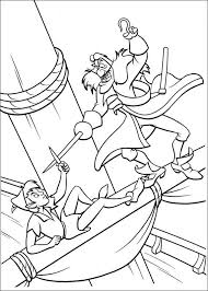 Captain Hook Fighting With Peter Pan Peter Pan Coloring Pages Coloring Pages Disney Coloring Pages