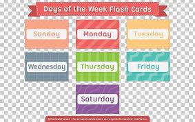 Days of the week clipart. Flashcard Learning English Study Skills Names Of The Days Of The Week Png Clipart Brand Calendar