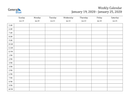Weekly Calendar Printable With Time Slots In 2020 Weekly Calendar Printable Hourly Planner Calendar Template