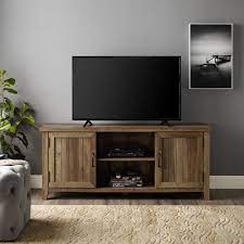 Walker Edison Furniture Company 58 In Rustic Oak Composite Tv Stand 62 In With Doors Hd58cs2dro The Home Depot Saracina Home Farmhouse Tv Stand Modern Farmhouse Tv Stand