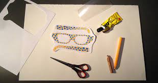 Bastelanleitungen, falttechniken und bastelideen mit papier oder pappe, für anfänger, kinder und hobby. Eine Brille Basteln Vorlage Anleitung